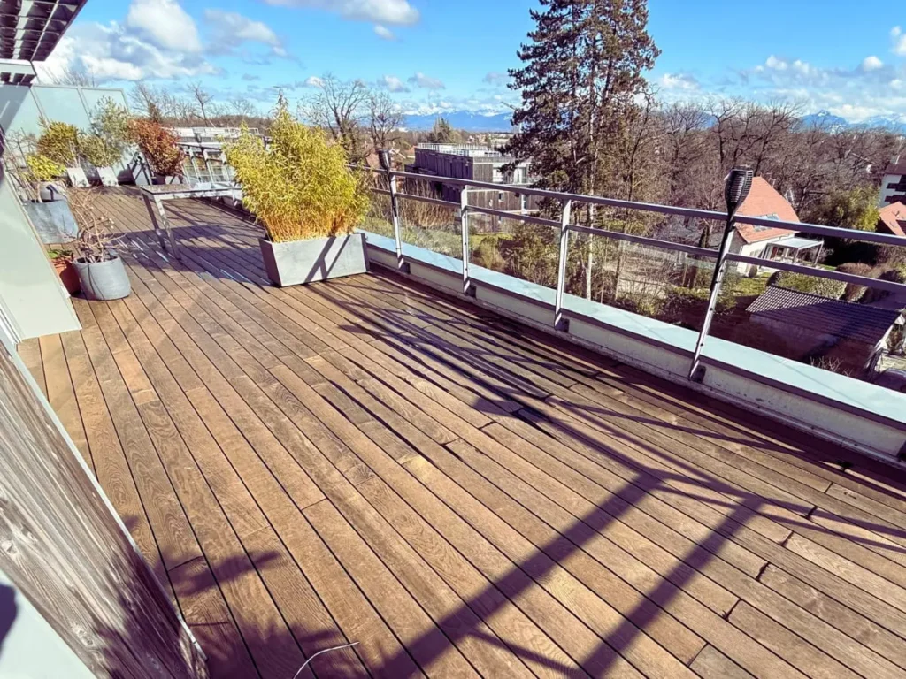 Pose de terrasse bois sans vis apparent Renovander