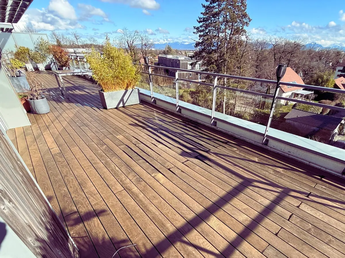 Pose de terrasse bois sans vis apparent Renovander