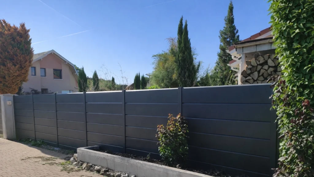 Pose cloture alu à Cessy