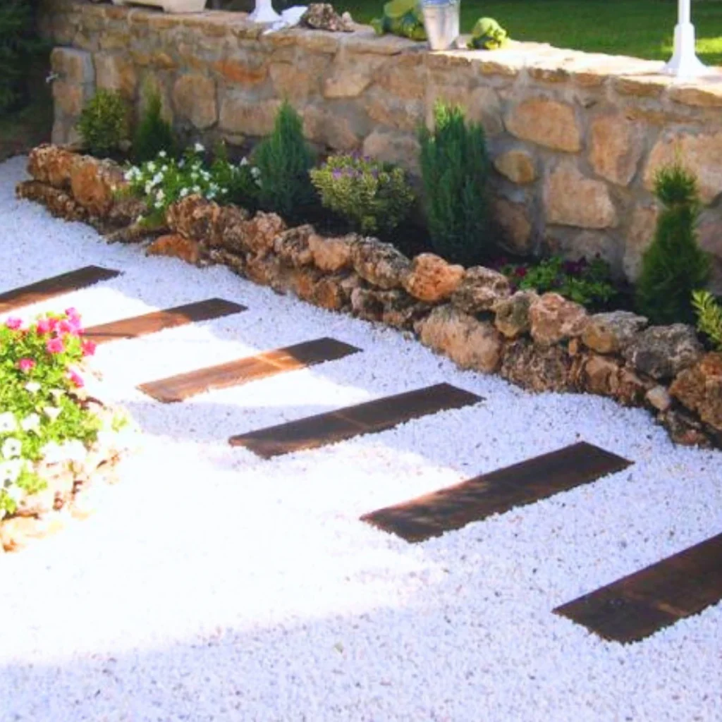 Amenagement exterieur creation d'un allée